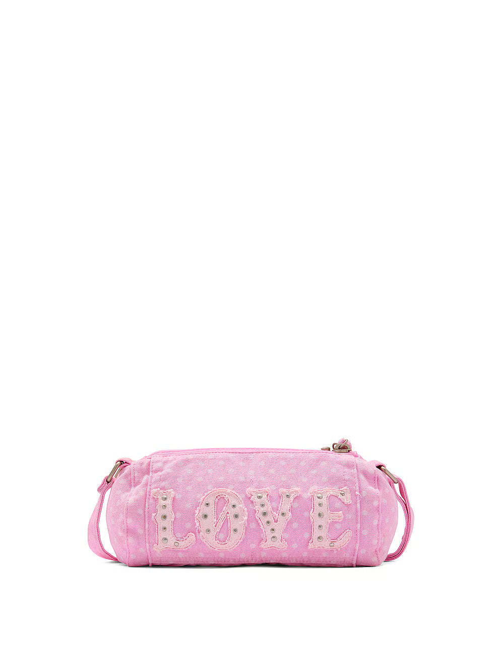 Pink Canvas Shoulder Bag