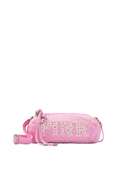 Pink Canvas Shoulder Bag